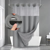 Staithes Waffle Weave Shower Curtain No Hook Snap In Liner