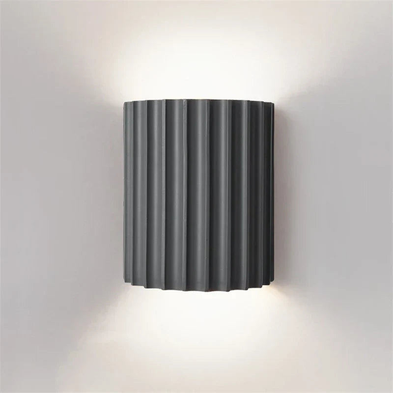Ripon Resin Wall Lamp Ribbed Nordic Indoor Wall Light