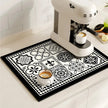 Topsham Retro Coffee Mat Absorbent Dish Drying Mat