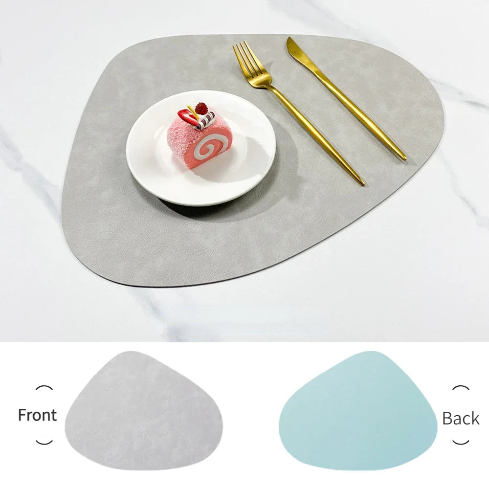 NordicDrop Double Sided Faux Leather Placemats Non-Slip