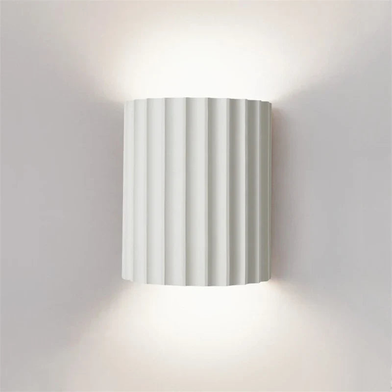 Ripon Resin Wall Lamp Ribbed Nordic Indoor Wall Light