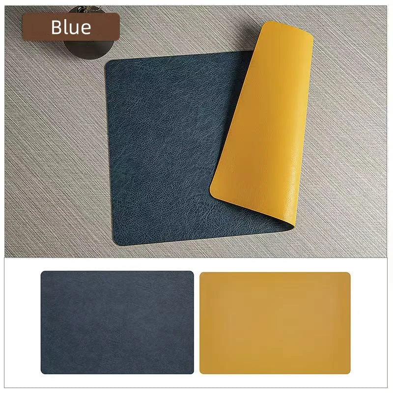 DuoMat Double Sided Faux Leather Placemats Heat Resistant