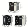 TriSort Multi Section Laundry Hamper Foldable Sorter