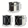 TriSort Multi Section Laundry Hamper Foldable Sorter