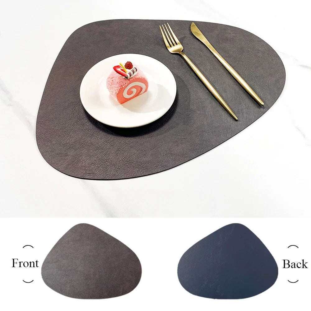 NordicDrop Double Sided Faux Leather Placemats Non-Slip
