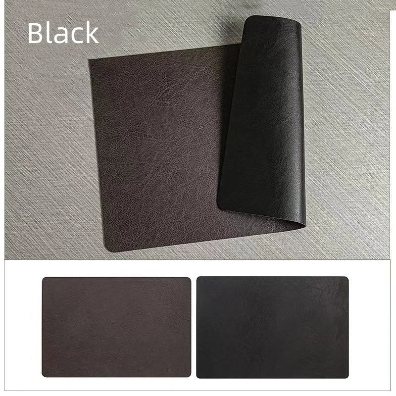 DuoMat Double Sided Faux Leather Placemats Heat Resistant