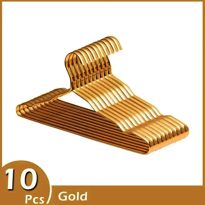 Bibury Metal Coat Hangers Set of 10 Non Slip