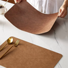 DuoMat Double Sided Faux Leather Placemats Heat Resistant