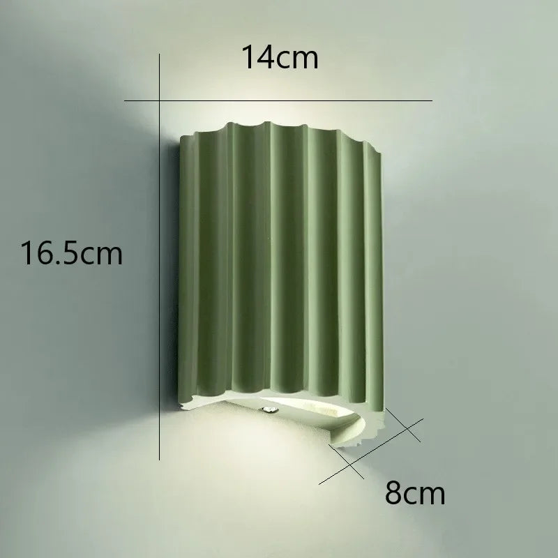 Ripon Resin Wall Lamp Ribbed Nordic Indoor Wall Light