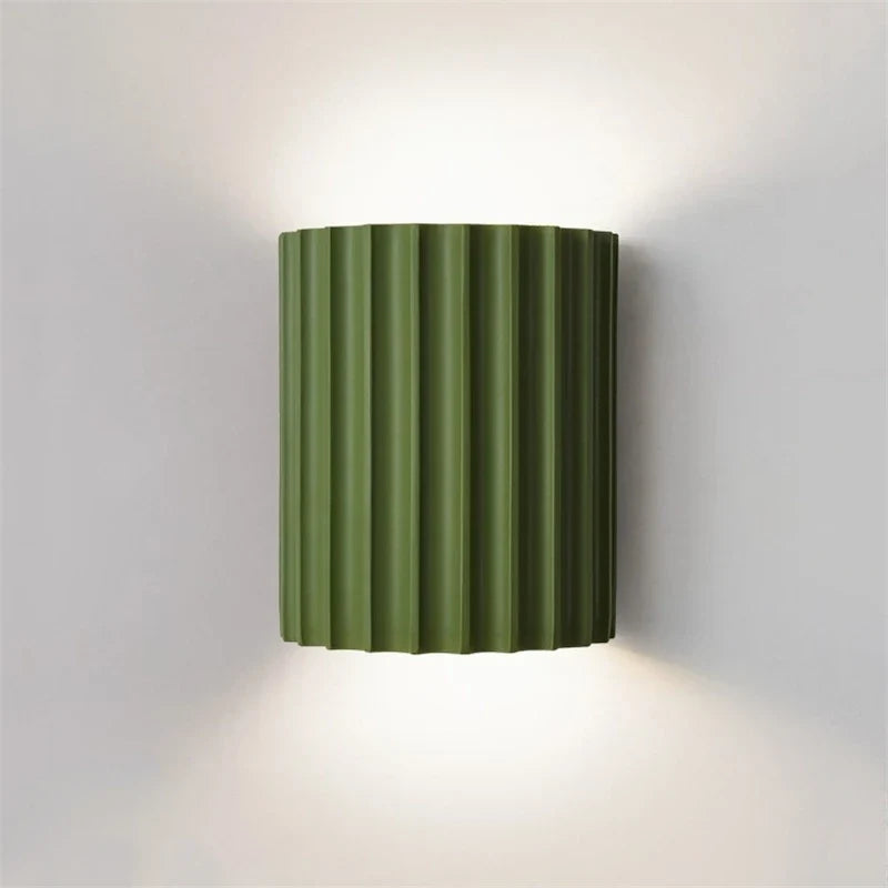 Ripon Resin Wall Lamp Ribbed Nordic Indoor Wall Light