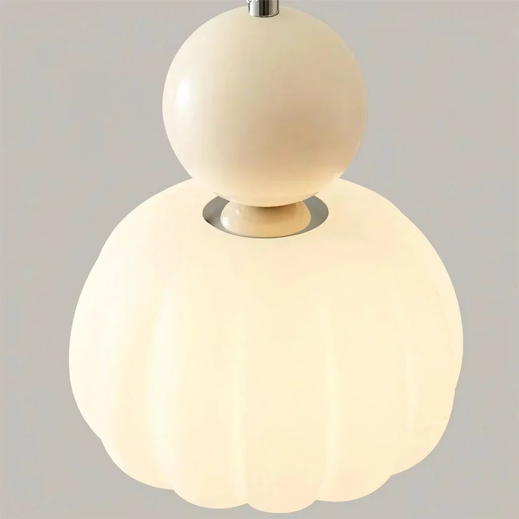 Hardraw Pumpkin Glass Pendant Light Adjustable Drop
