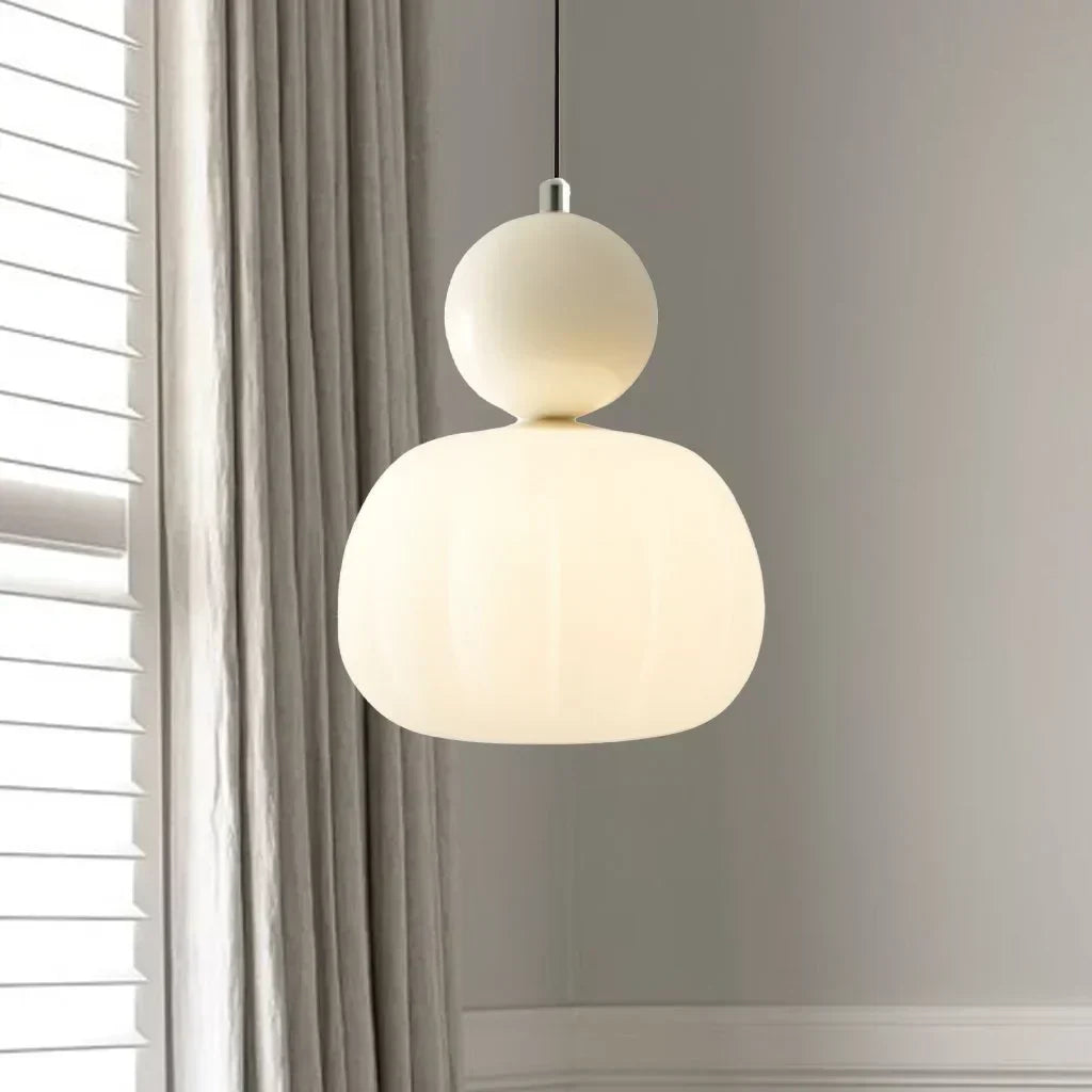 Hardraw Pumpkin Glass Pendant Light Adjustable Drop