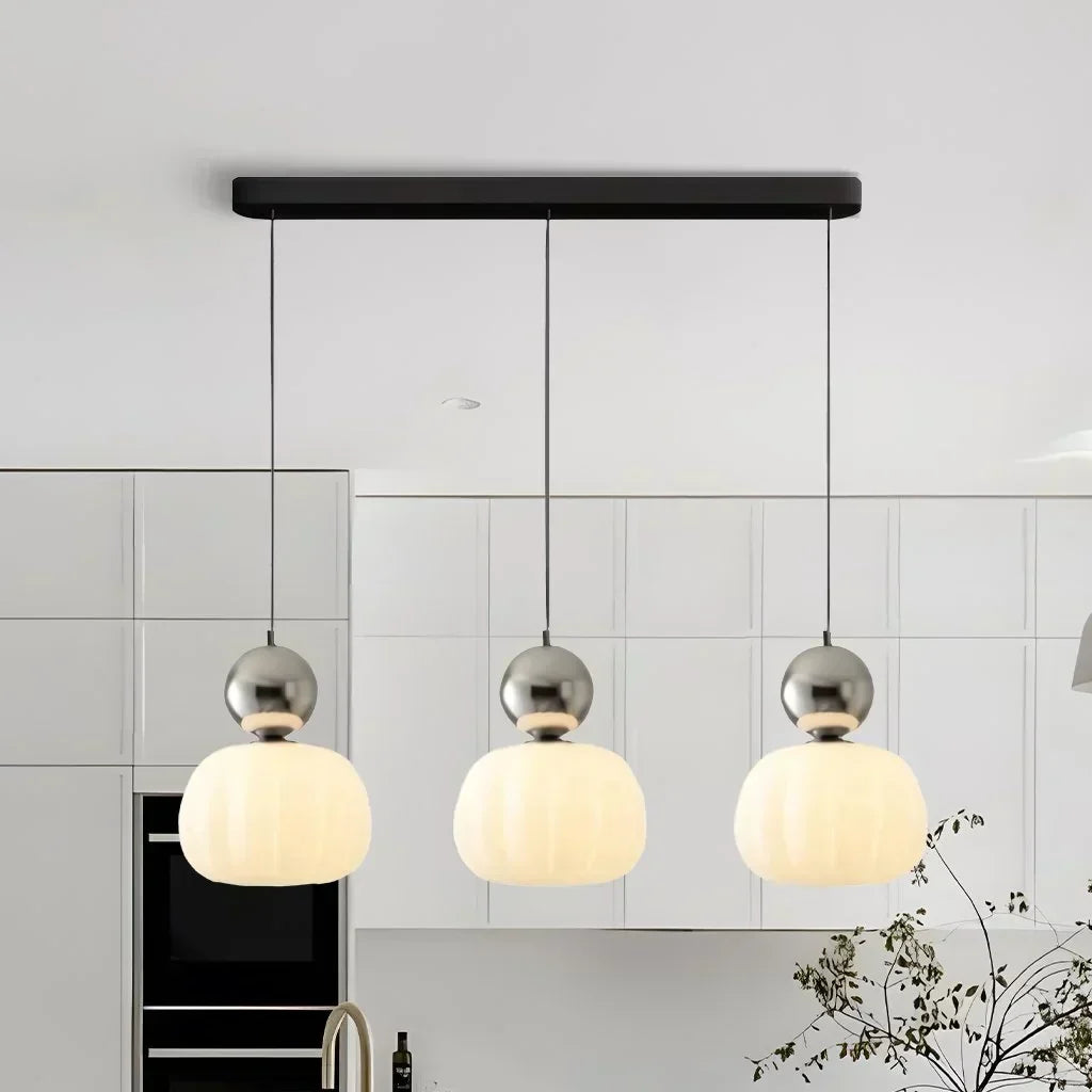 Hardraw Pumpkin Glass Pendant Light Adjustable Drop