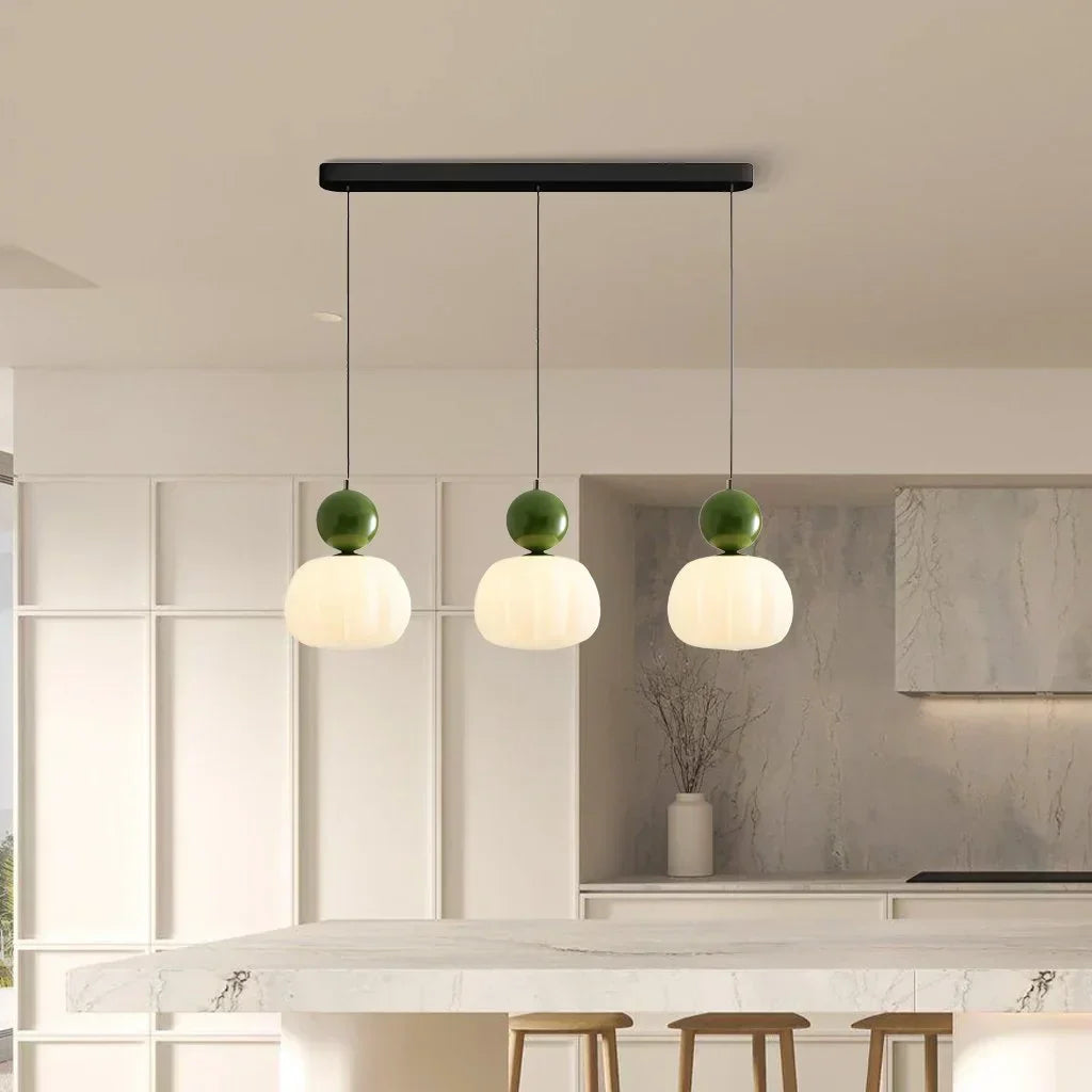 Hardraw Pumpkin Glass Pendant Light Adjustable Drop