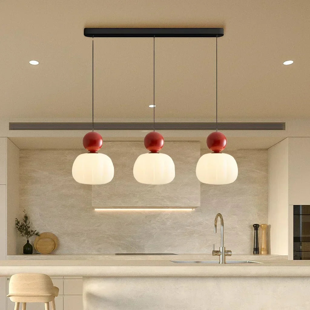 Hardraw Pumpkin Glass Pendant Light Adjustable Drop