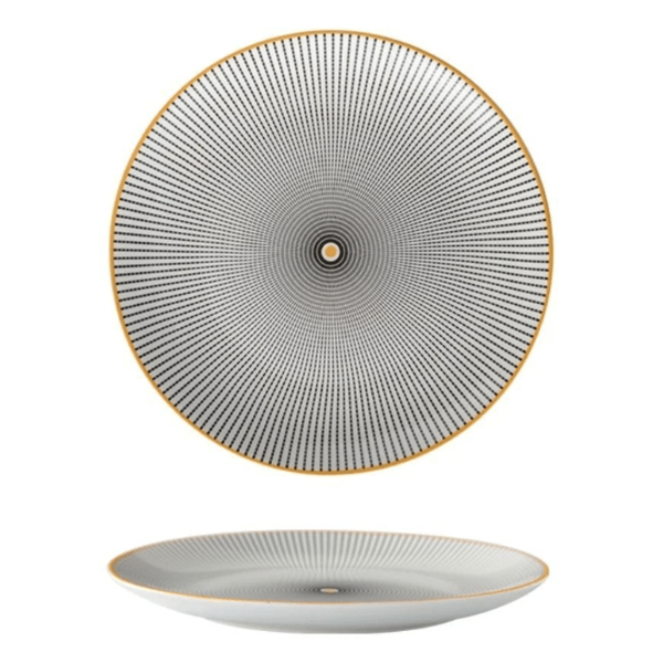 Euclid Dinner Plate Collection Six Patterned Designs
