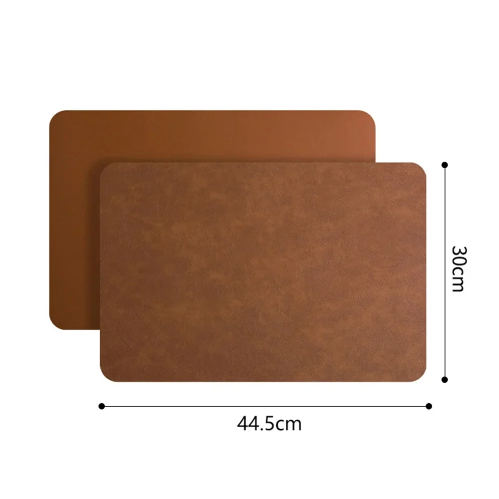DuoMat Double Sided Faux Leather Placemats Heat Resistant