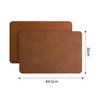 DuoMat Double Sided Faux Leather Placemats Heat Resistant