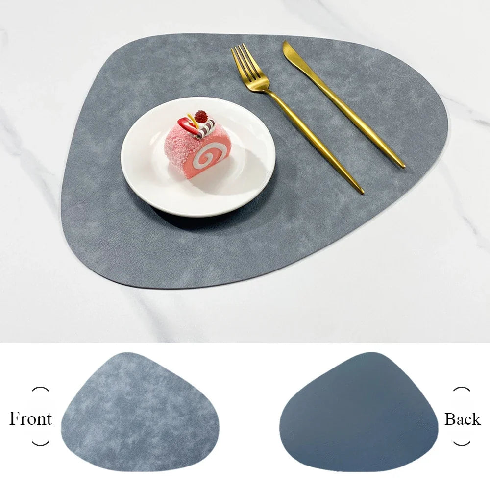 NordicDrop Double Sided Faux Leather Placemats Non-Slip