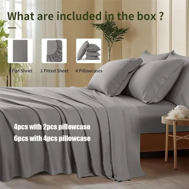 Winchcombe Bamboo Sheet Set 4 Piece Silky Deep Pocket