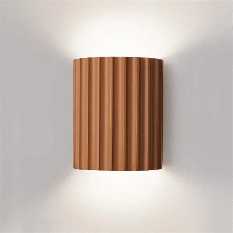 Ripon Resin Wall Lamp Ribbed Nordic Indoor Wall Light