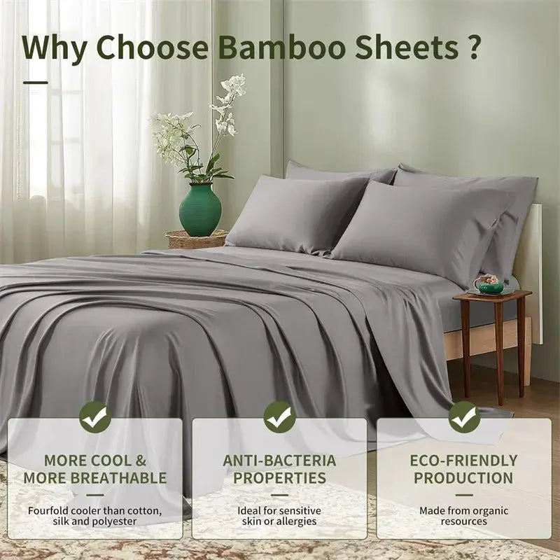 Winchcombe Bamboo Sheet Set 4 Piece Silky Deep Pocket