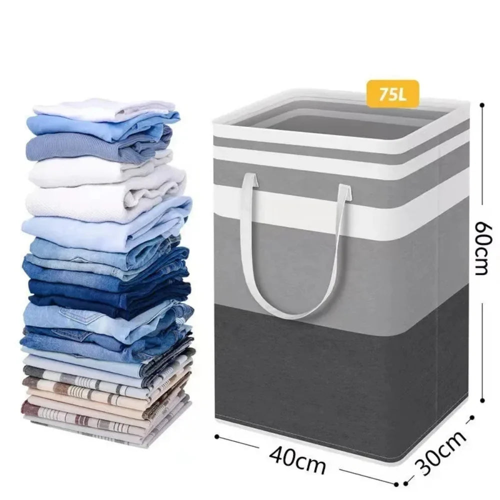 Lauva 75L Foldable Laundry Basket Waterproof Fabric