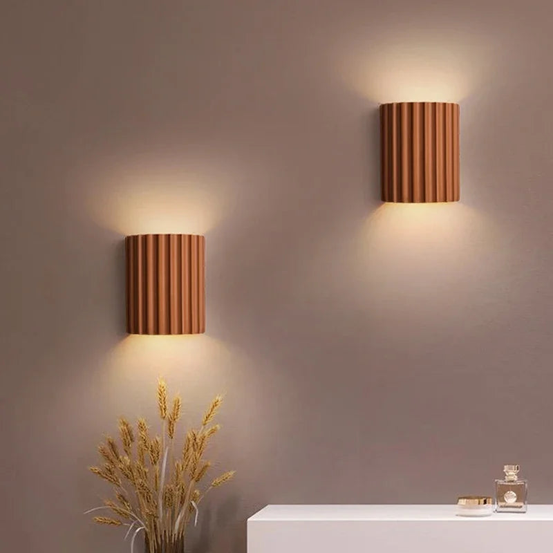 Ripon Resin Wall Lamp Ribbed Nordic Indoor Wall Light