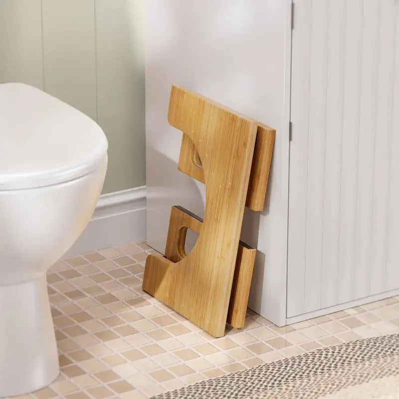 Aldeburgh Bamboo Folding Toilet Stool Non Slip Footstool