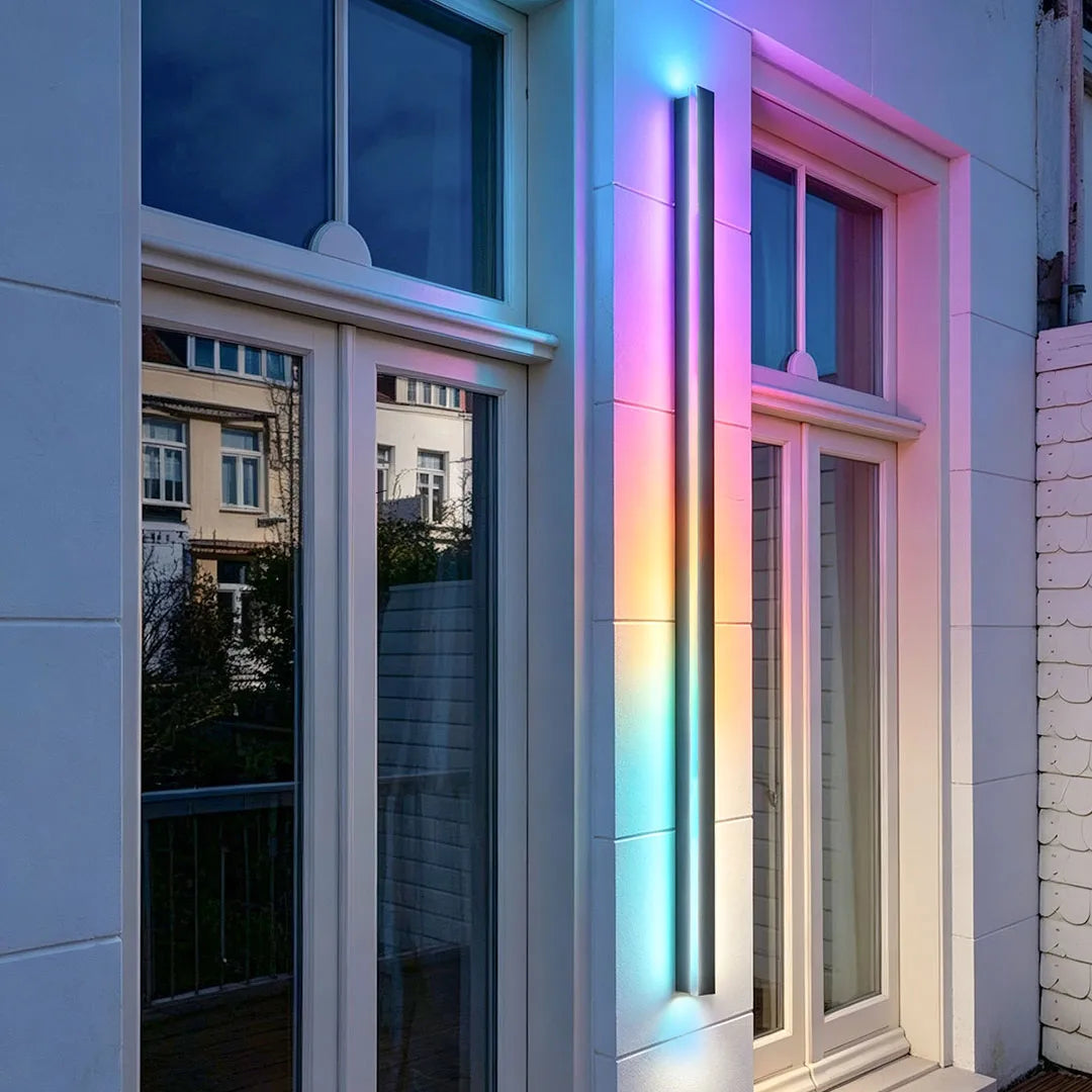 Ludlow Linear Outdoor Wall Light LED Strip IP65 Black