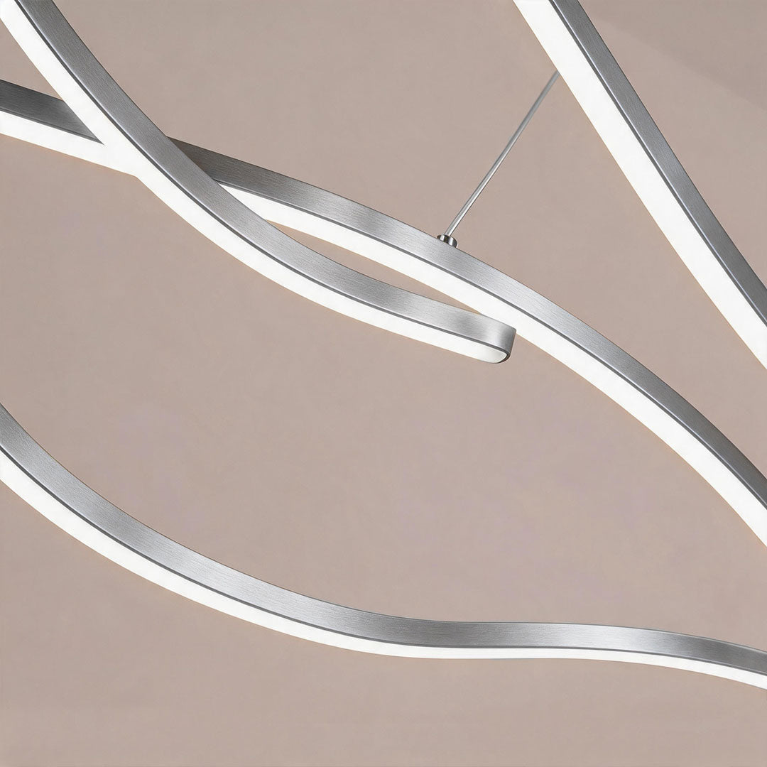 Buxton Wave LED Pendant Light Dimmable Metal Linear