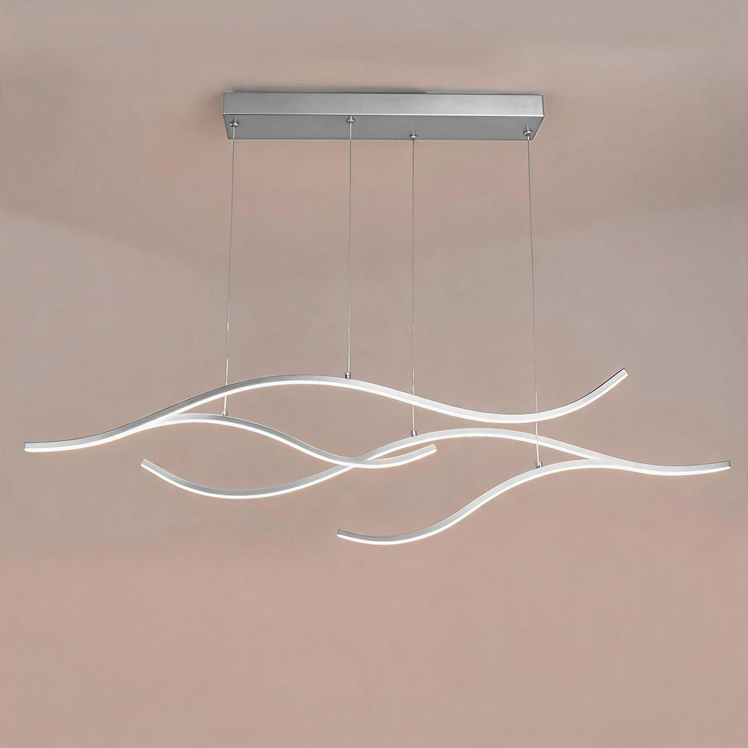 Buxton Wave LED Pendant Light Dimmable Metal Linear