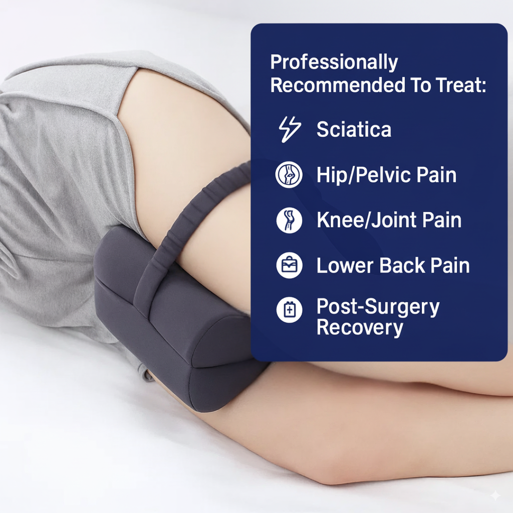 Embsay Memory Foam Knee Pillow Contoured for Side Sleepers