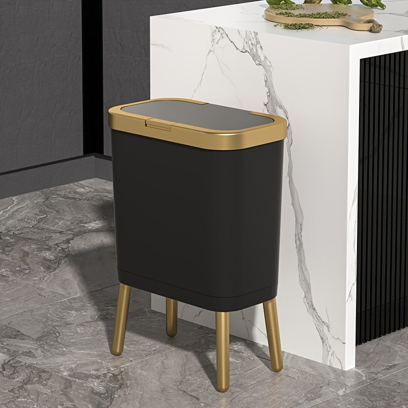 Kelham 15L Slim Waste Bin Odour Sealing Lid Raised Legs