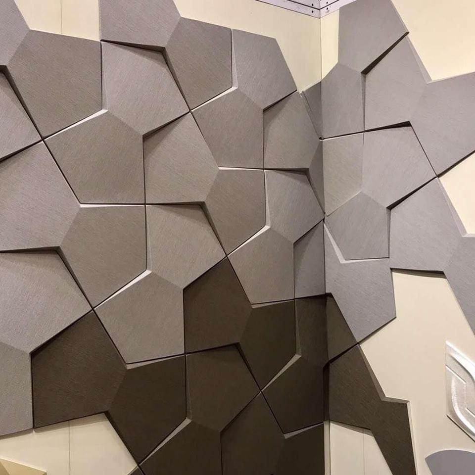 Richmond Bowtie 3D Leather Wall Panel Padded Geometric