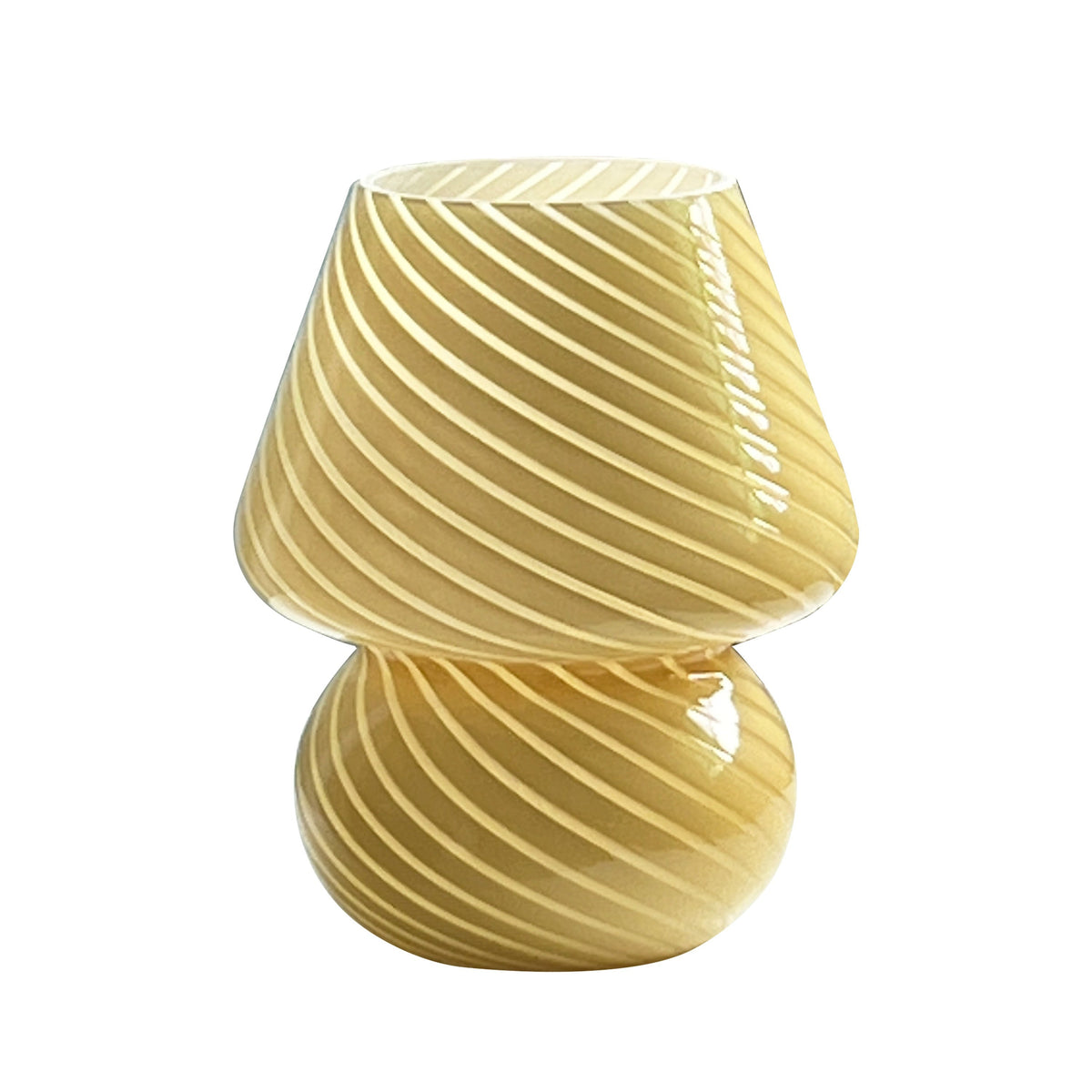 Ilkley Murano Style Glass Mushroom Lamp USB Dimmable