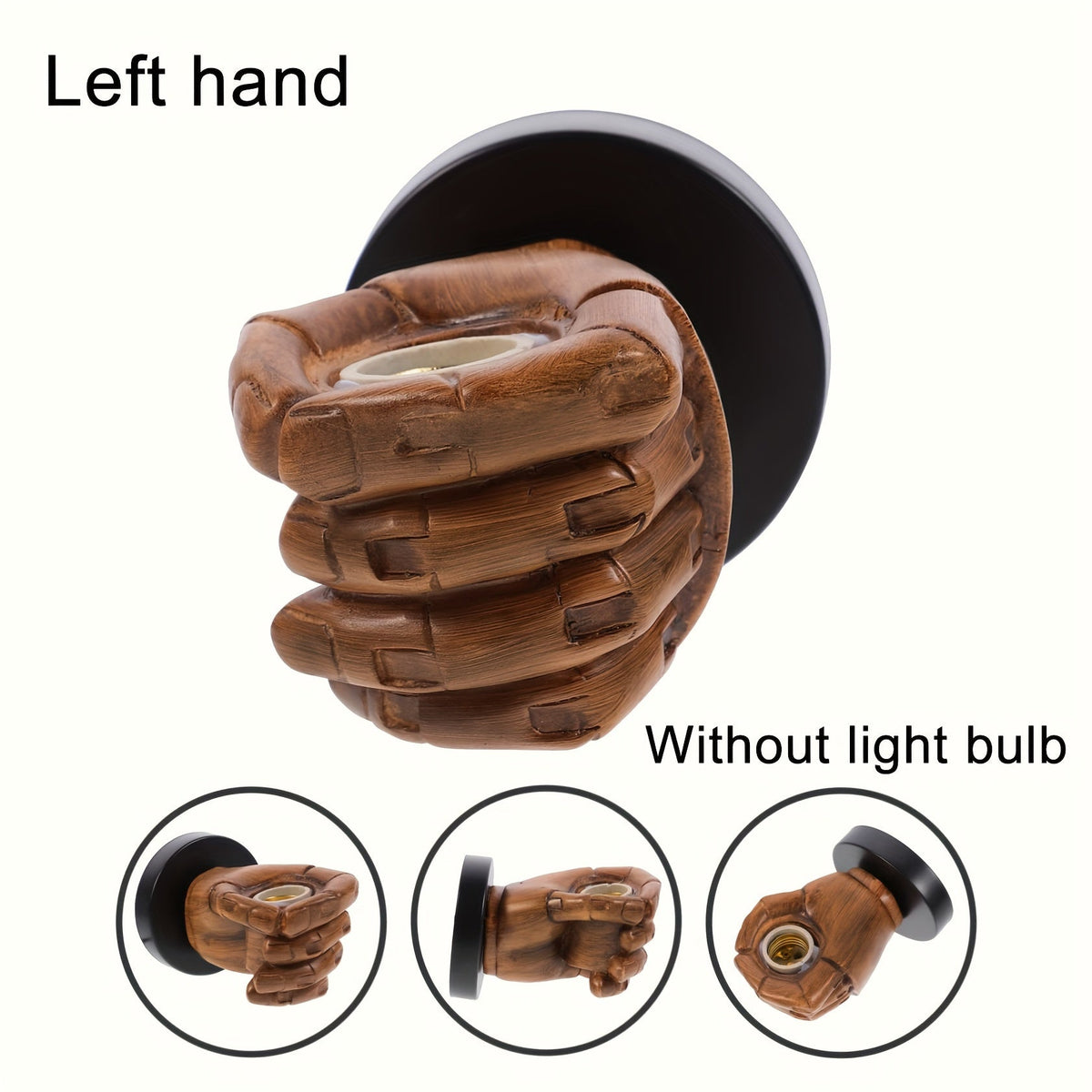Grinton Hand Wall Lamp Sculptural Resin Sconce