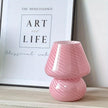 Ilkley Murano Style Glass Mushroom Lamp USB Dimmable