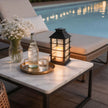 Belford Candlestick Solar Lantern Black Dusk to Dawn