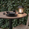 Belford Candlestick Solar Lantern Black Dusk to Dawn