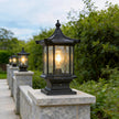 Wylam Vintage Lantern Pillar Light Solar or Hardwired