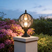 Masham Globe Pillar Light Clear Glass Retro Post Top Lamp