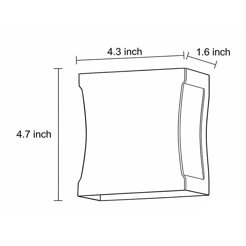 Amberley Up Down Outdoor Wall Light Black LED Sconce
