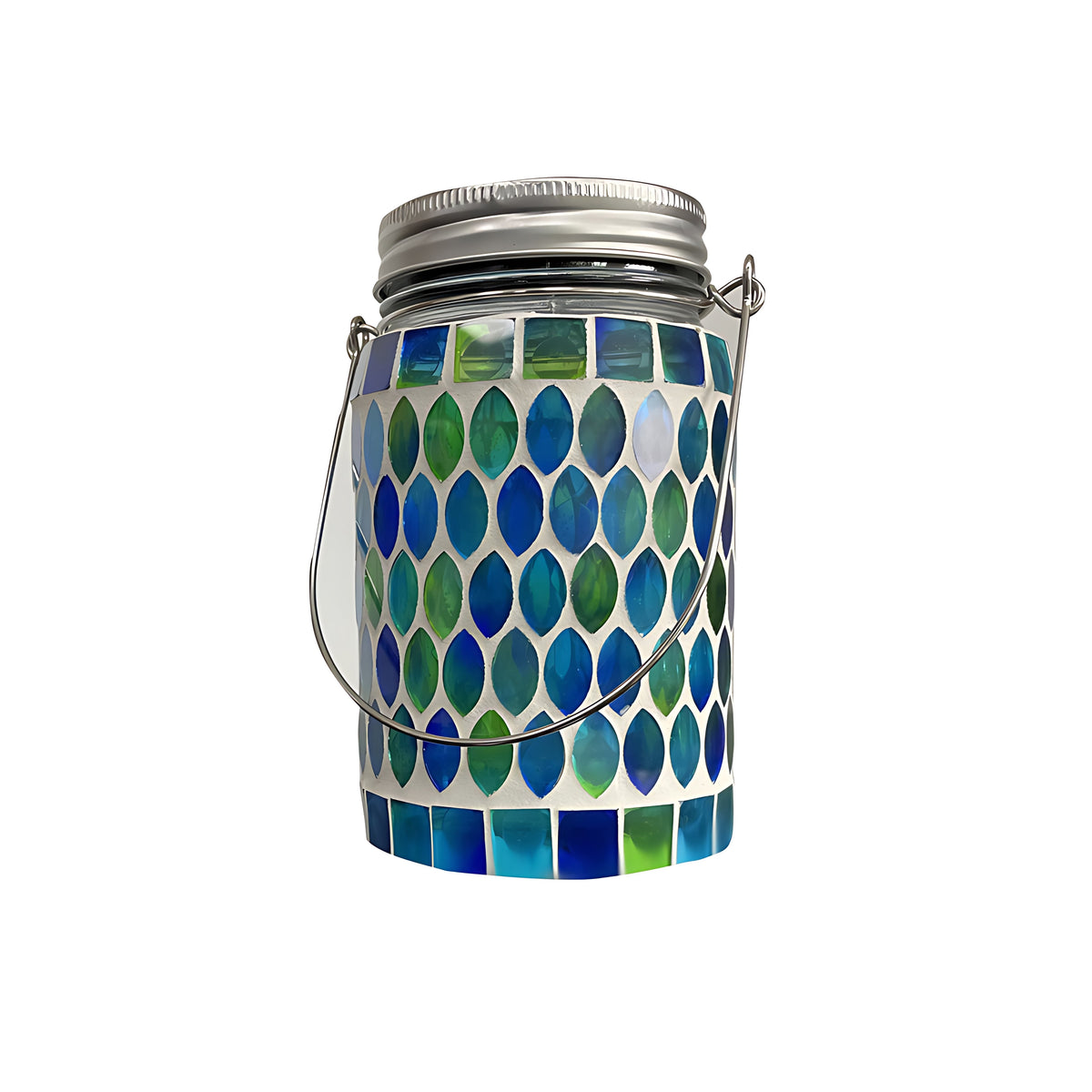 Wooler Mosaic Glass Solar Lights Set of 4 Garden Lanterns