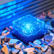 Reeth Solar Ice Cube Step Lights Set of 4 Crystal Glass