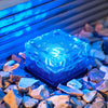 Reeth Solar Ice Cube Step Lights Set of 4 Crystal Glass