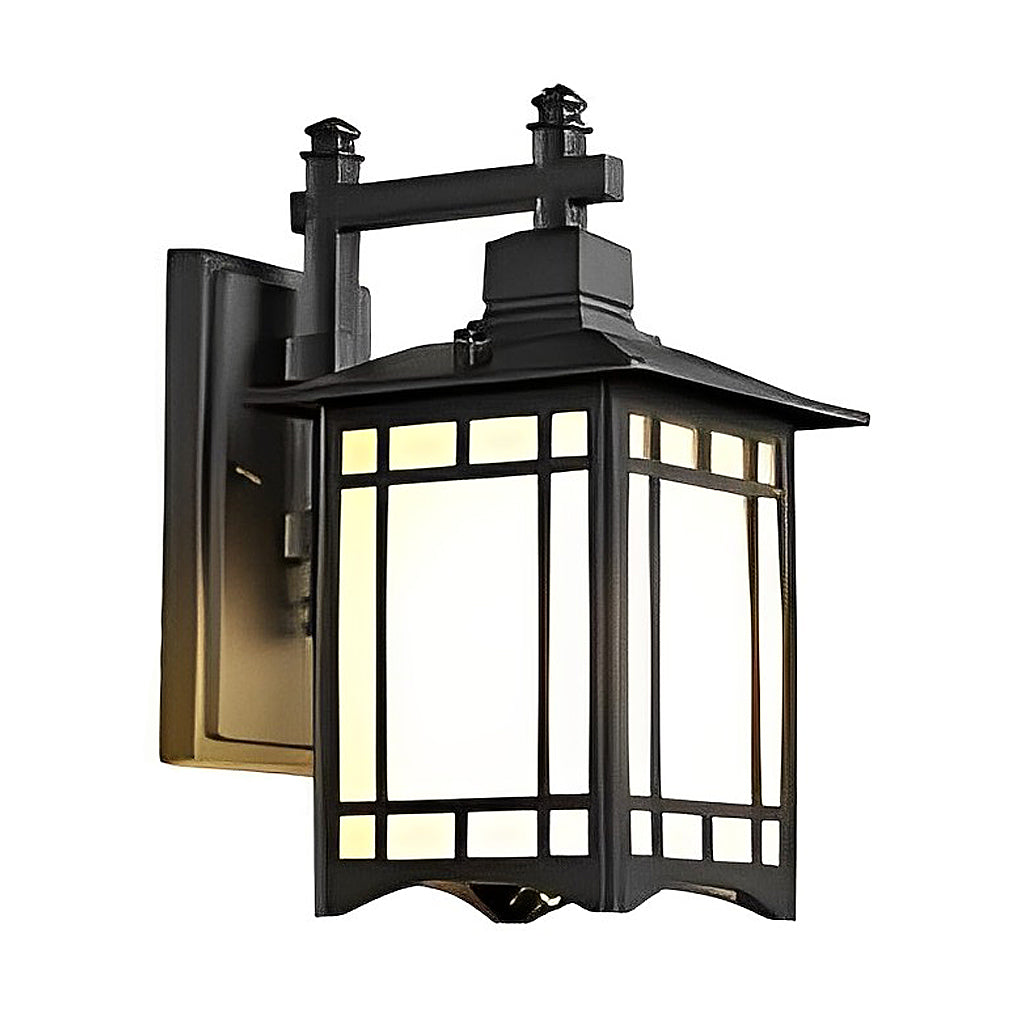 Morpeth Lantern Wall Light Solar or Hardwired Glass