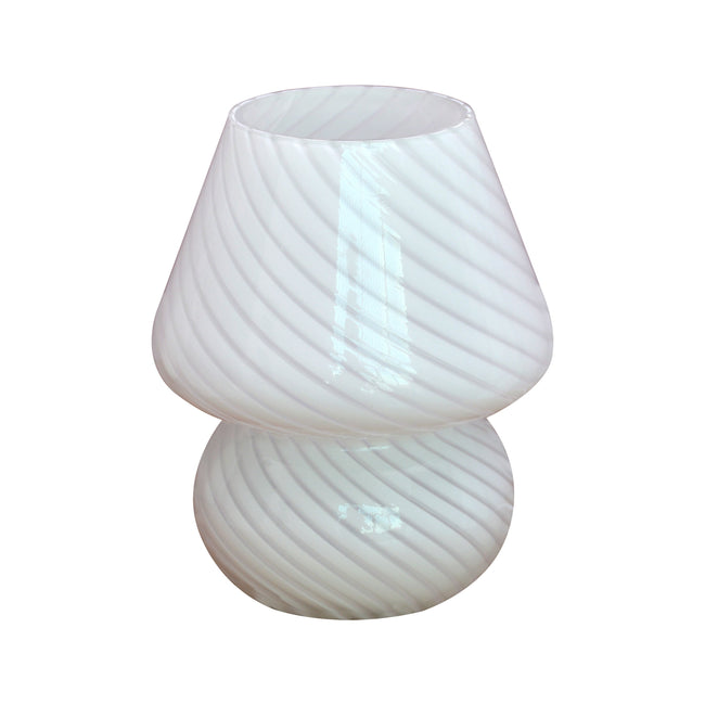 Ilkley Murano Style Glass Mushroom Lamp USB Dimmable
