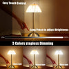 Arncliffe Ribbed Table Lamp Cordless Touch Three Tones