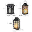 Belford Candlestick Solar Lantern Black Dusk to Dawn
